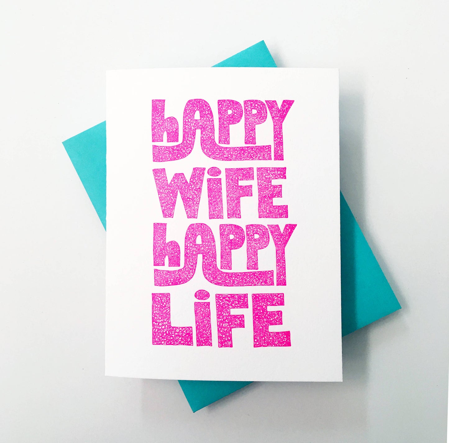 Happy Wife Happy Life Card - Funny Wedding Card