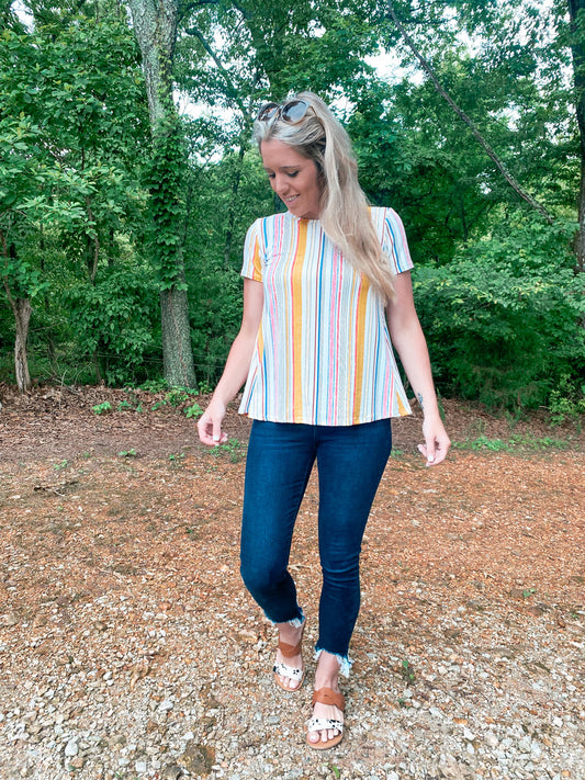 Striped In Style Open Back