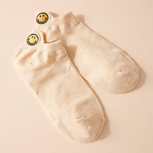 Load image into Gallery viewer, Smile Embroidered Ankle Socks
