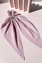 Load image into Gallery viewer, Cascading Bow Scarf Scrunchie
