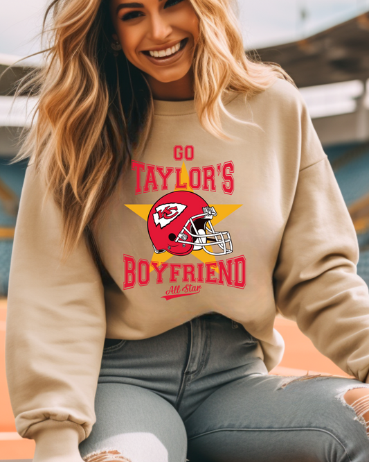 Go Taylor's Boyfriend NFL X Taylor Crewneck Pullover