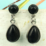 Black Tacoma Teardrop Earrings