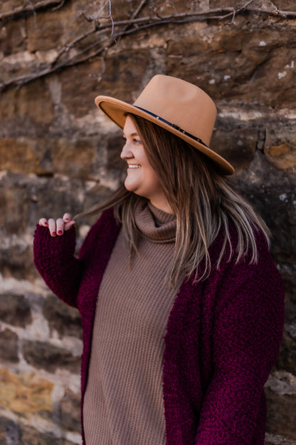 Cuddled by the Fire (Maroon)