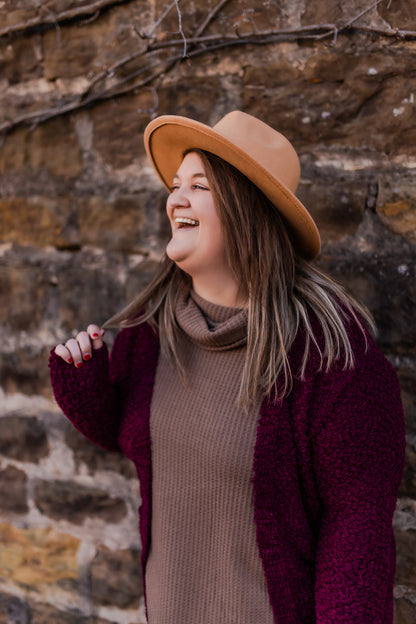 Cuddled by the Fire (Maroon)