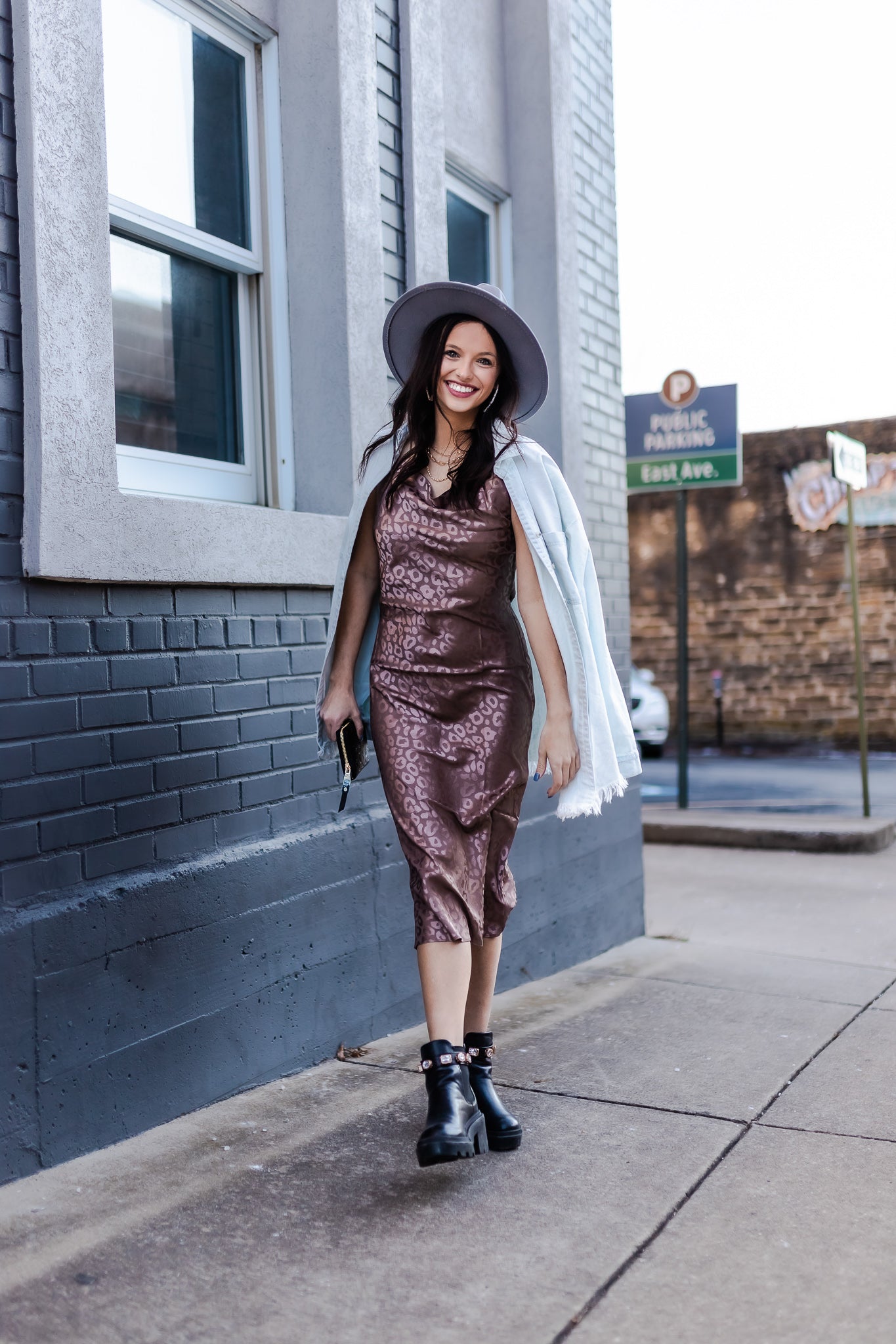 Look Here Animal Print Midi Dress