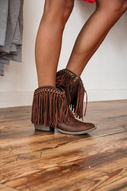 Whiskey Bent Fringe Short Boot
