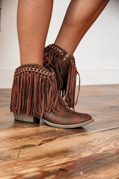 Whiskey Bent Fringe Short Boot