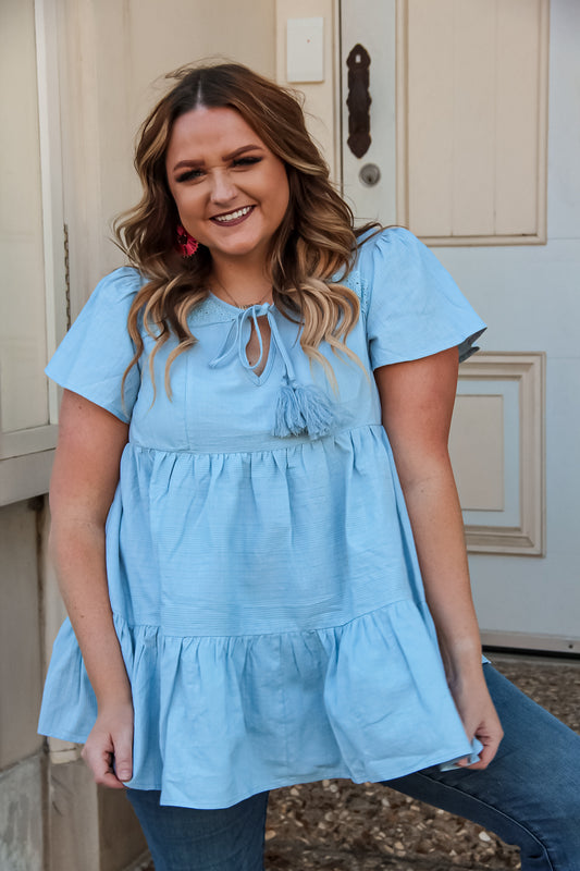 Girl Talk Ruched Babydoll