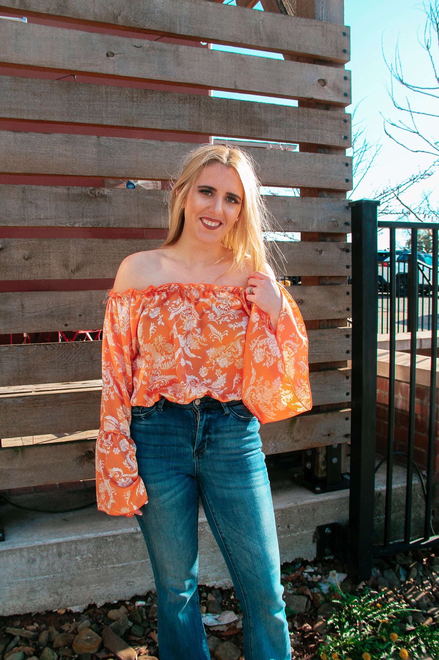 Romantically Yours Floral Off Shoulder