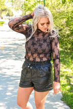 Load image into Gallery viewer, Bad For The Night Sheer Lace Turtle Neck (Black)
