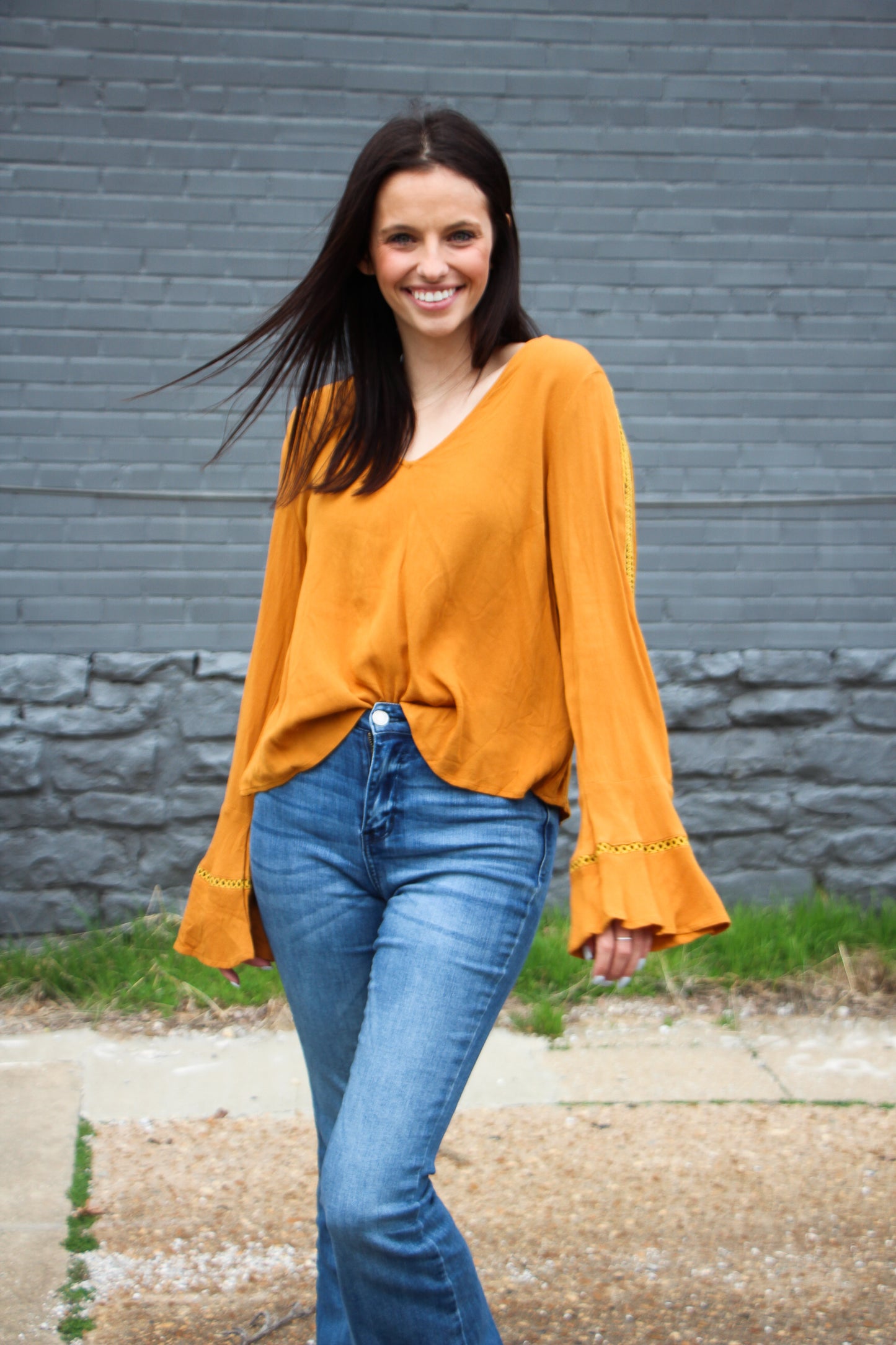 Predictably Sweet In Mustard Top