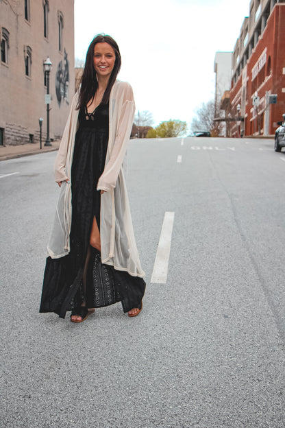 Thinking Of Myself Sheer Kimono (Cream)