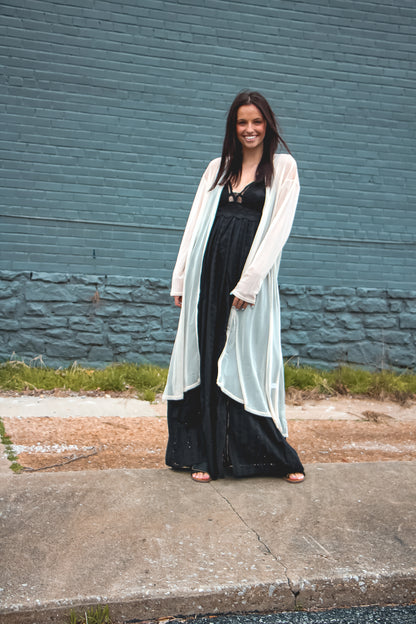 Thinking Of Myself Sheer Kimono (Cream)