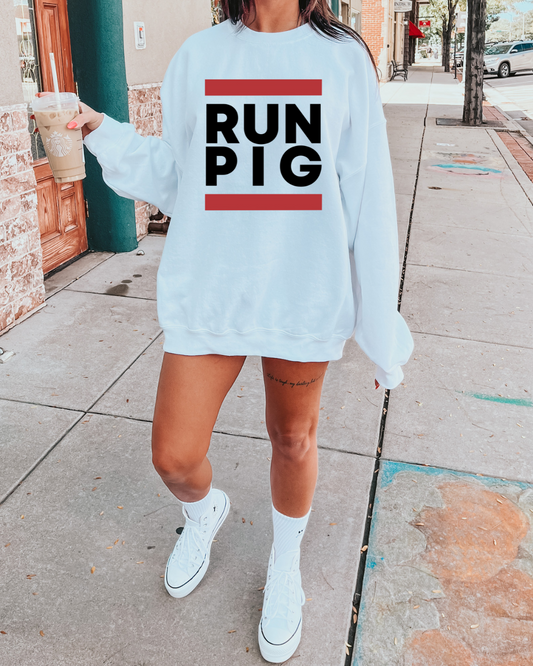 Run PIG Adult Arkansas Crewneck Pullover