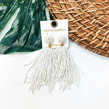 Load image into Gallery viewer, Here For The Party Beaded Tassel Earrings (Fuchsia)
