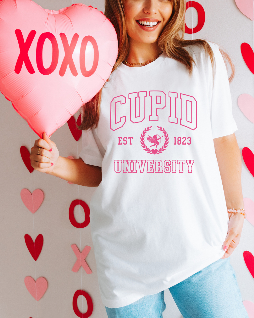 Cupid University Valentines Adult Tee
