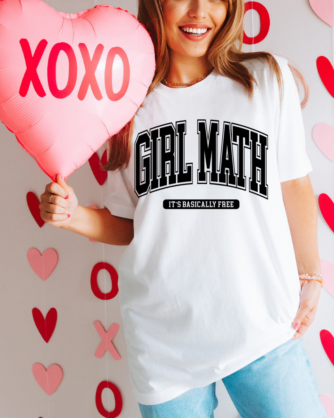 Girl Math Valentines Adult Tee (Black)