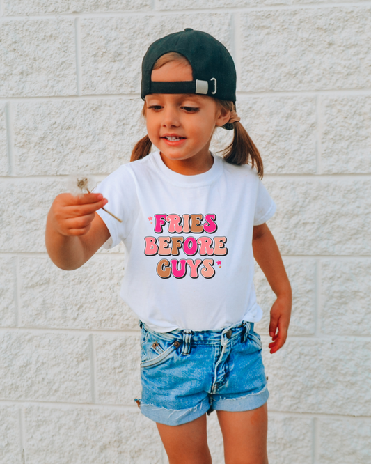 Colorful Fries Before Guys Valentines Youth Tee