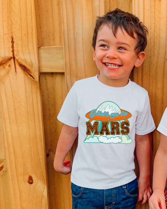 Girls Go To Mars Valentines Youth Tee