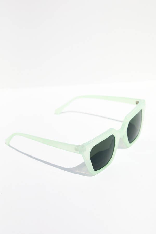 Snatched Square Frame Sunglasses (Mint)