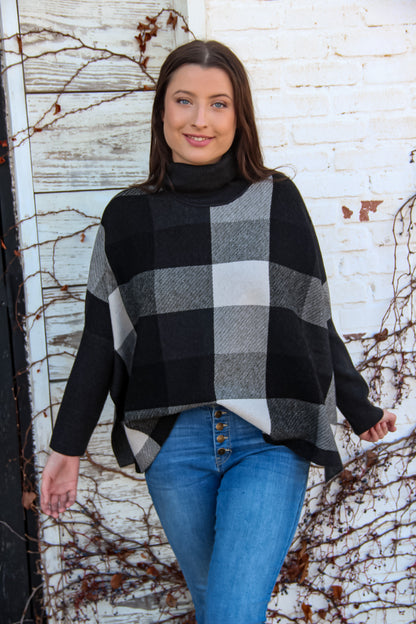 Check Mate Turtle Neck Sweater