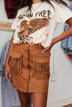 Load image into Gallery viewer, Sweet Like Summer Suede Fringe Mini Skirt
