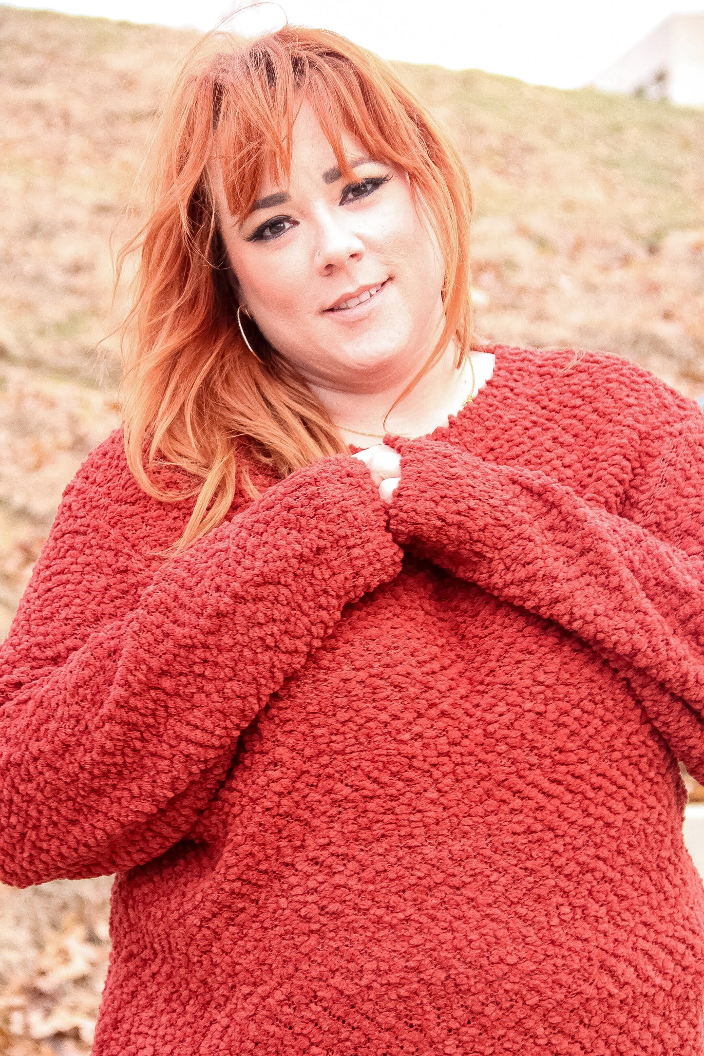 Cozy Dreams Top in Dark Rust