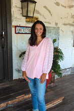 Load image into Gallery viewer, Sweetest Of All Polka Dot Sleeve V-Neck Top
