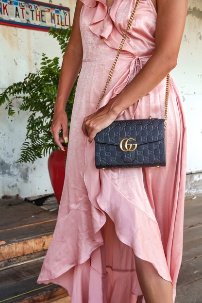 Turning On The Charm Satin Midi Dress