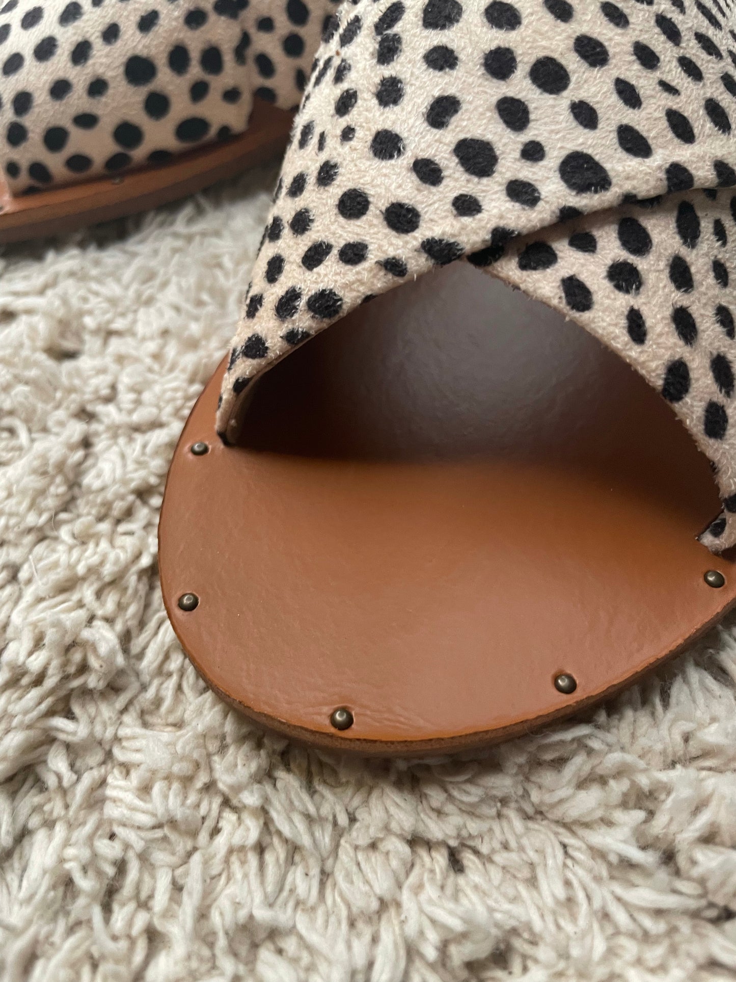 Running Late Suede Cheetah Slides