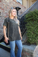 Load image into Gallery viewer, Taking It Back Acid Wash Tunic (Olive)
