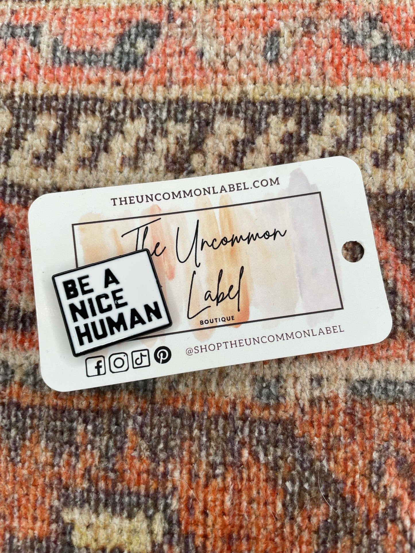 Be A Nice Human Enamel Pins