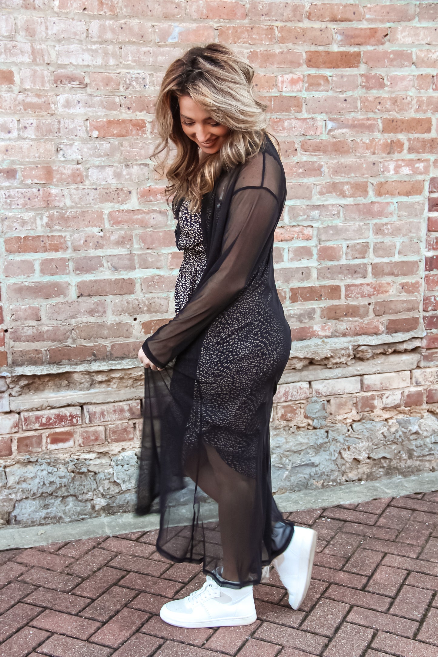 Thinking Of Myself Sheer Kimono (Black)