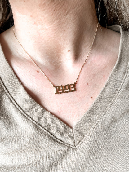 Birth Year Necklaces (Gold)
